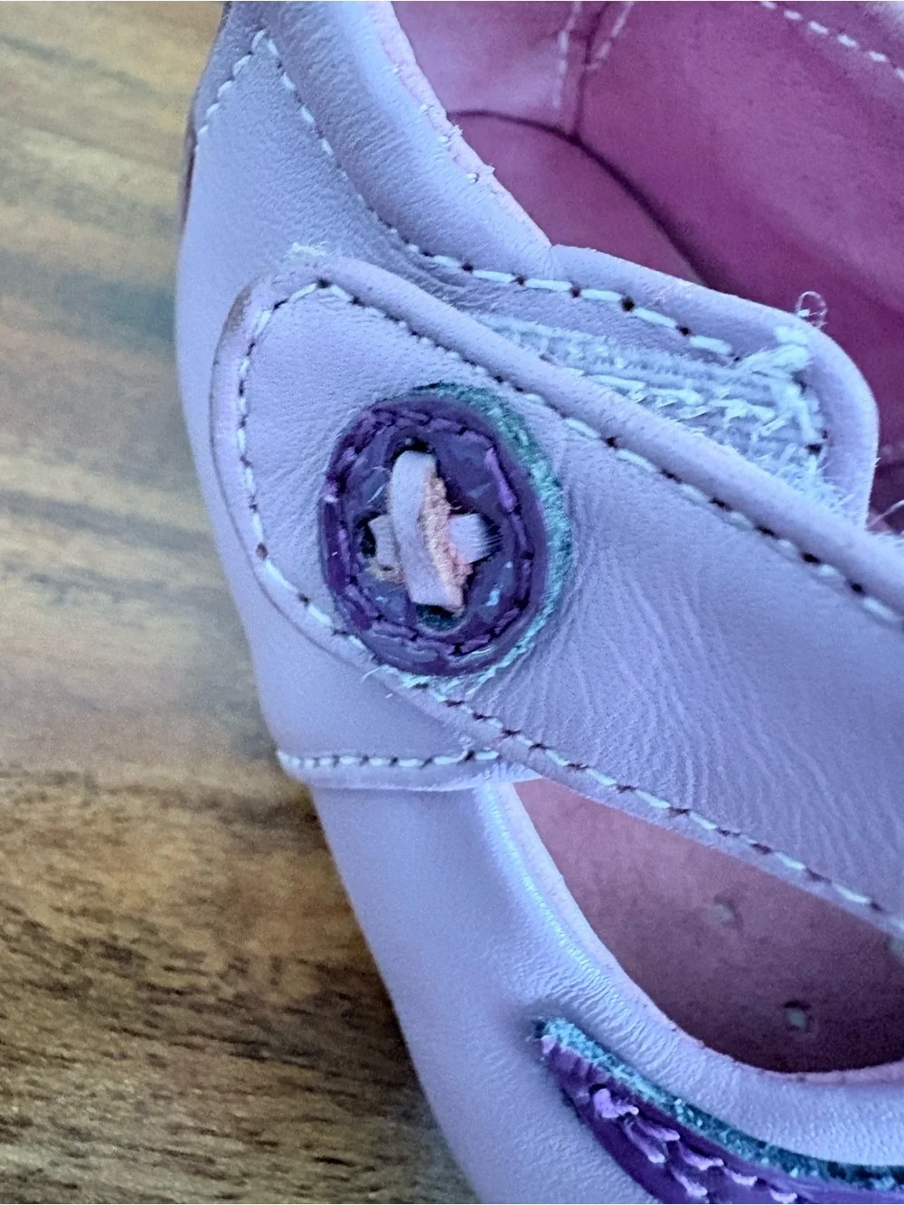 Live & Luca Baby Girl Lilac Leather Pio Bird Peacock Crib Shoes 0 6 12 Months